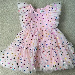 VGUC Lola & the Boys pink tulle heart dress